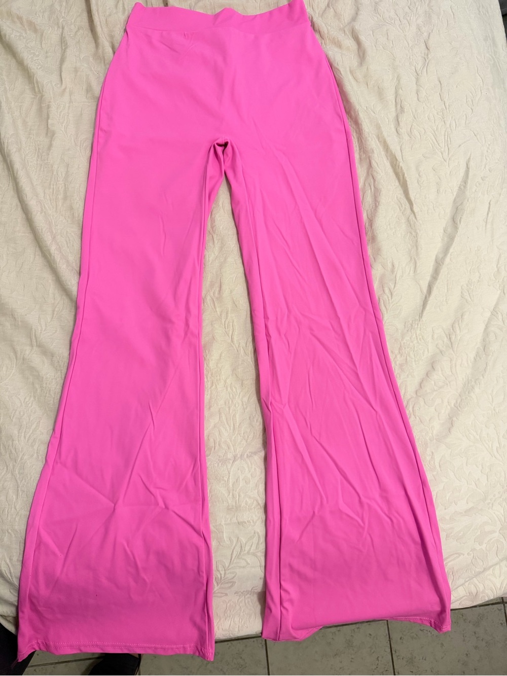 Women's Hot Pink Jeggings - Stretch Flare Pants